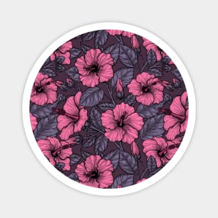 Pink hibiscus Magnet